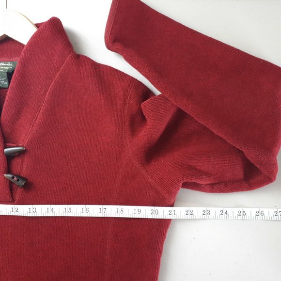 Eddie Bauer Red Toggle-button Collar Sweater - Picture 6 of 15
